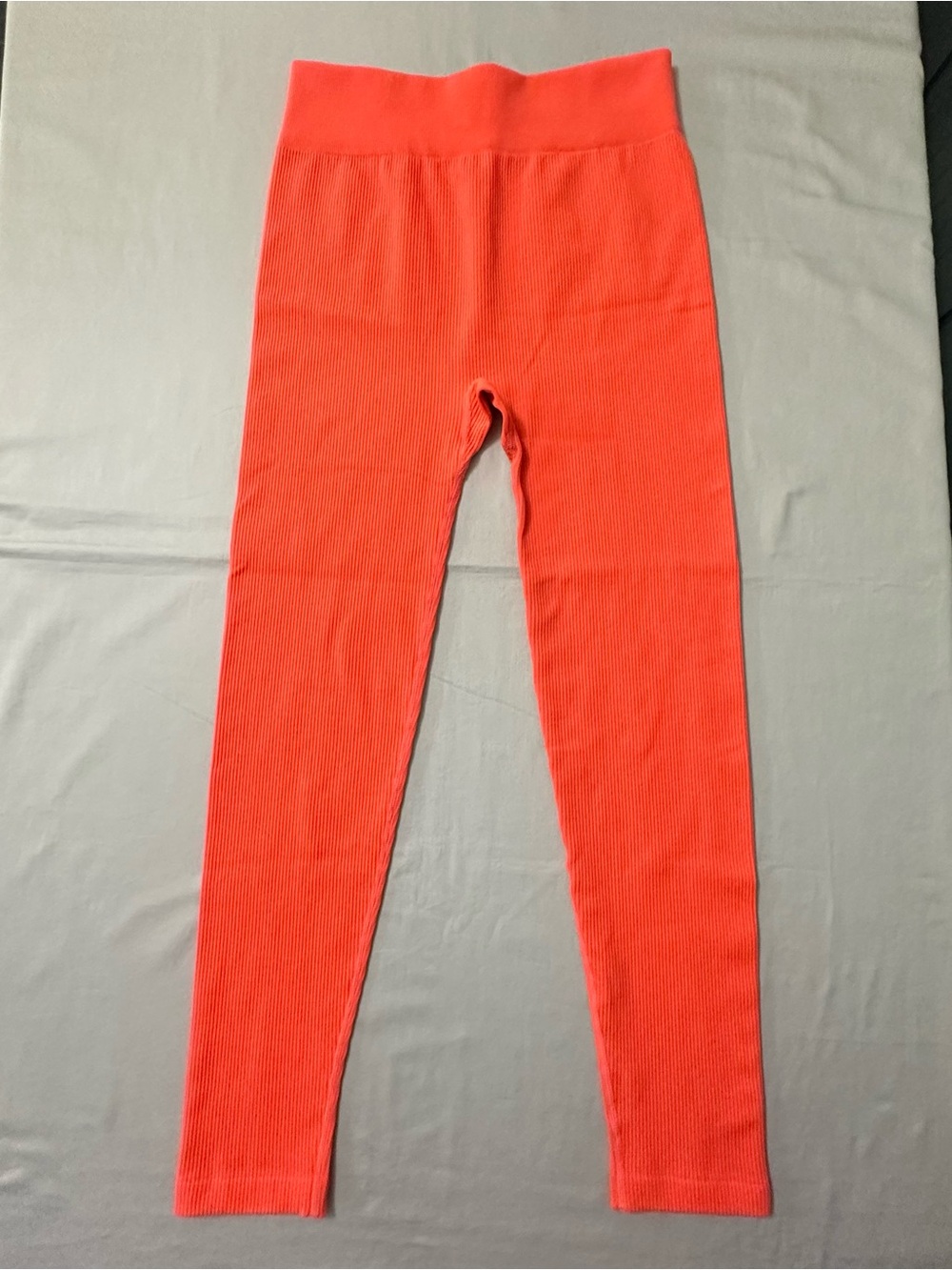Ozark Trail Thermal Leggings XL Coral Orange Fleece Lined Ribbed Base Layer Pant - Picture 2 of 9